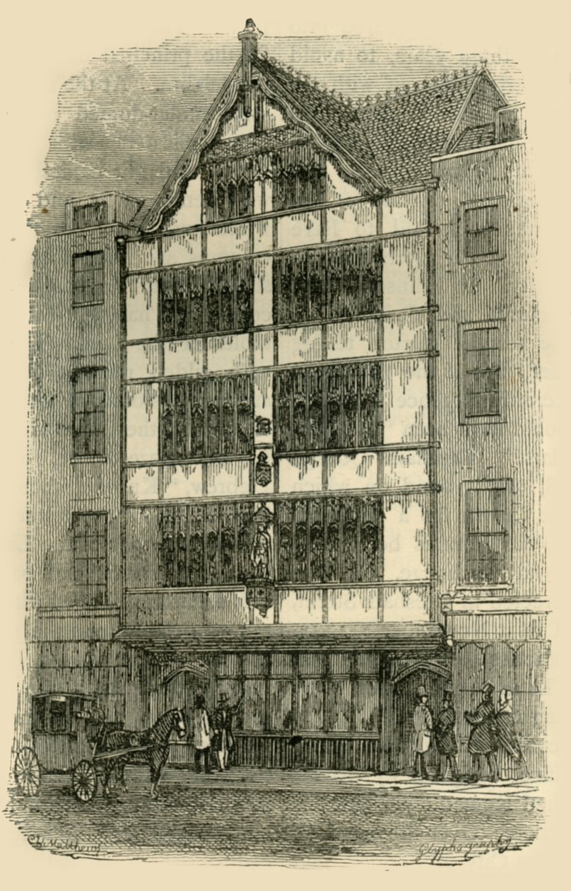 Front Street Crosby Hall, ok. 1872 r. autorstwa Unbekannt