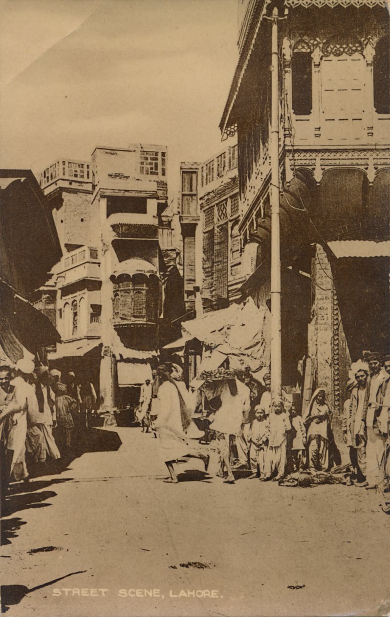 Scena uliczna, Lahore, . autorstwa Unbekannt