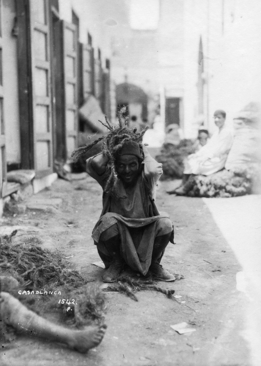Scena uliczna, Casablanca, Maroko, c1920-c1930 autorstwa Unbekannt