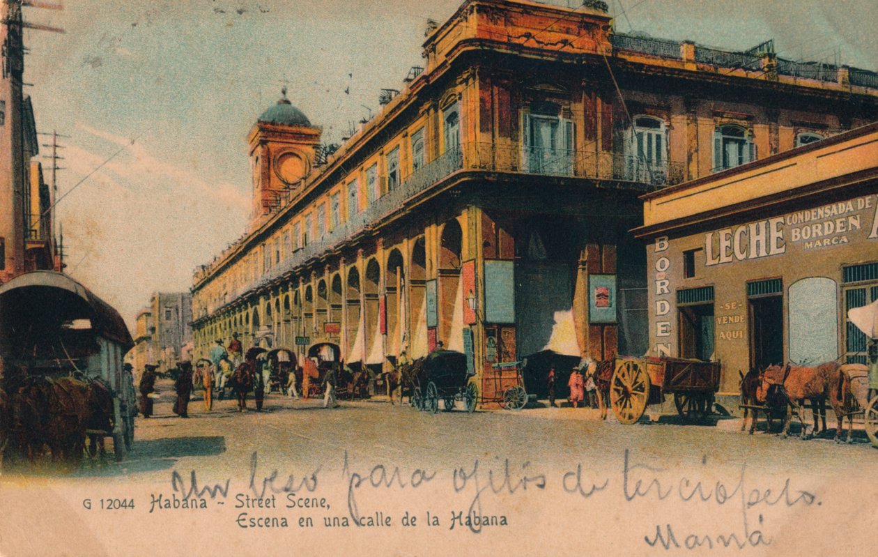 Scena uliczna, Hawana, Kuba, c1910 autorstwa Unbekannt