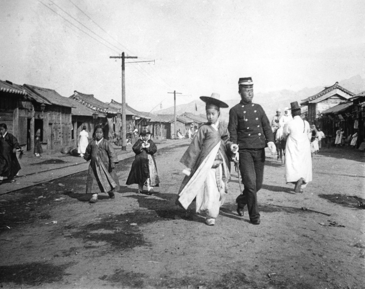 Scena uliczna, Korea, ok. 1900 autorstwa Unbekannt