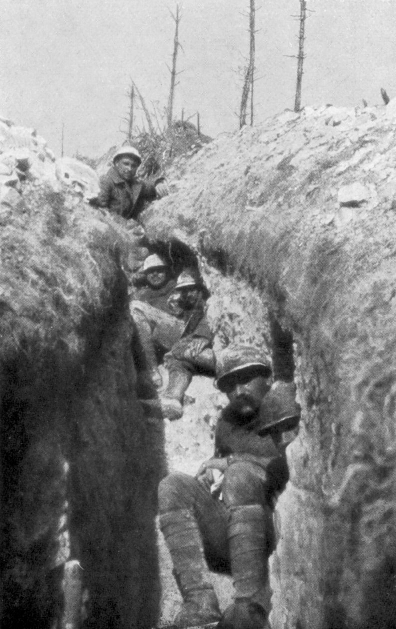 Nosze z noszami w rowie, na południe od Cornillet, I wojna światowa, 20 maja 1917 autorstwa Unbekannt