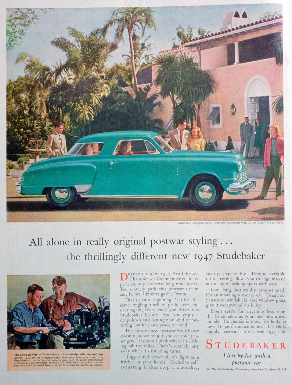 Reklama samochodu Studebaker, 1947 autorstwa Unbekannt