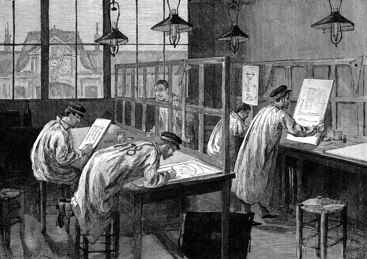 Studenci Ecole Centrale des Arts et Manufactures, Paryż, 1887 autorstwa Unbekannt