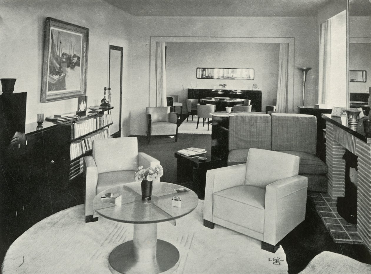 Studio i jadalnia w domu w Brukseli, 1937. autorstwa Unbekannt