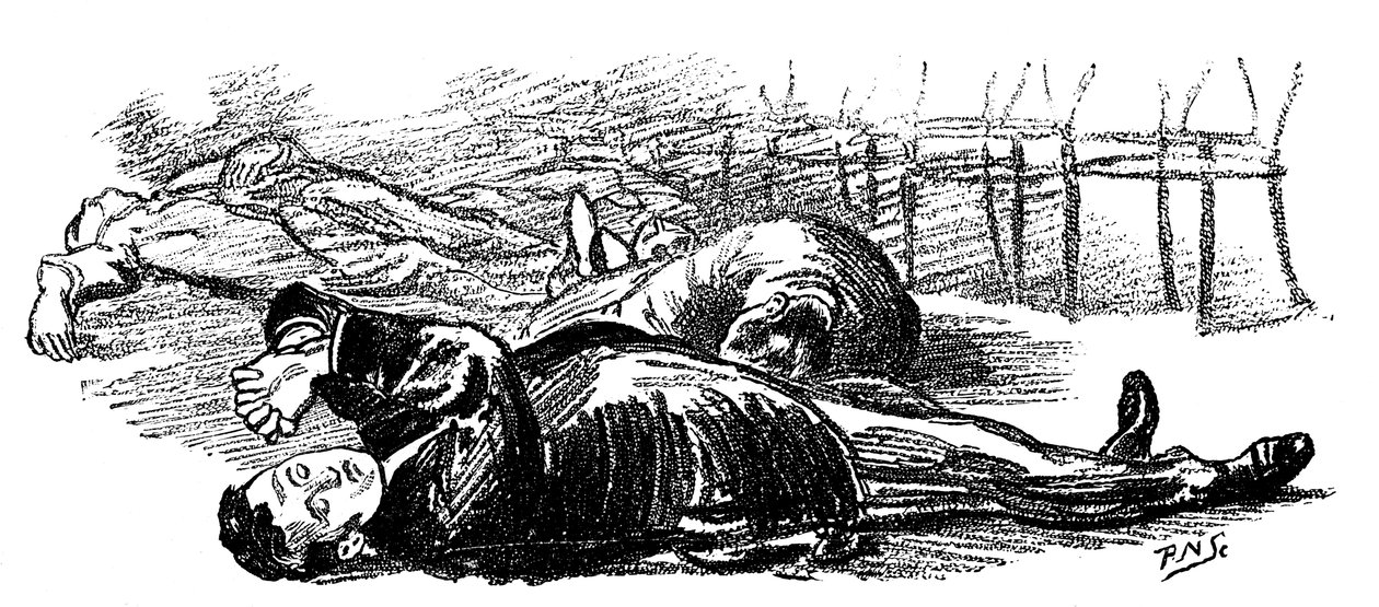 Badani zahipnotyzowani dźwiękiem gongu, 1891 autorstwa Unbekannt