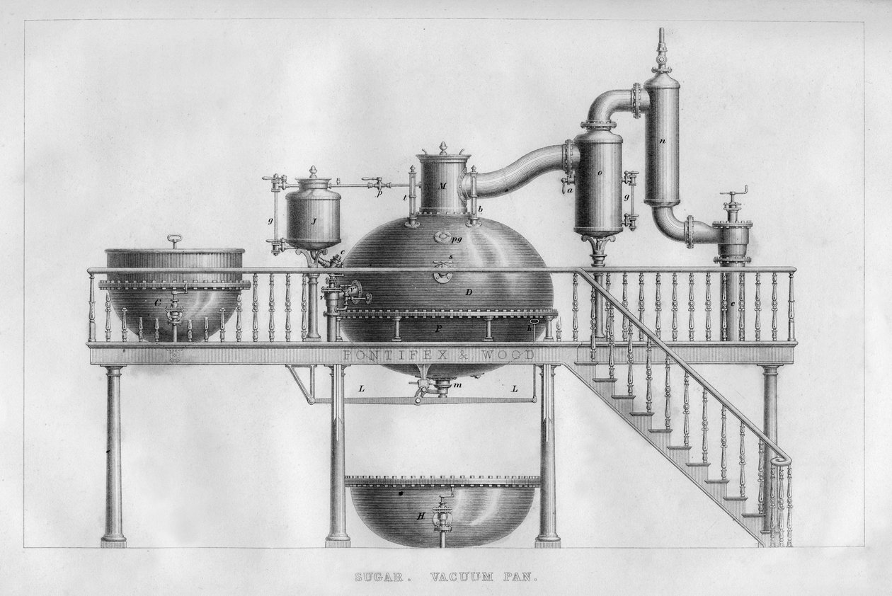 Cukier. Patelnia próżniowa, 1866 autorstwa Unbekannt