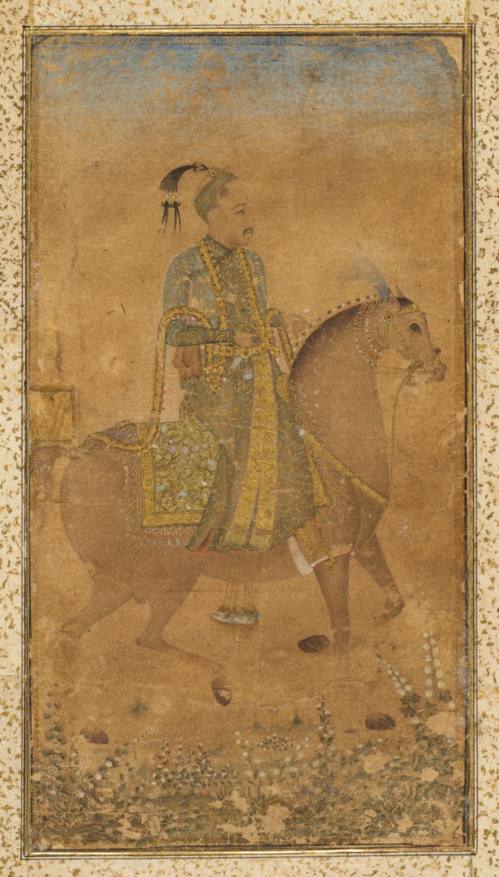 Sułtan Abdullah Qutb Shah 1614-74 na koniu, ok. 1930 r. 1635. autorstwa Unbekannt