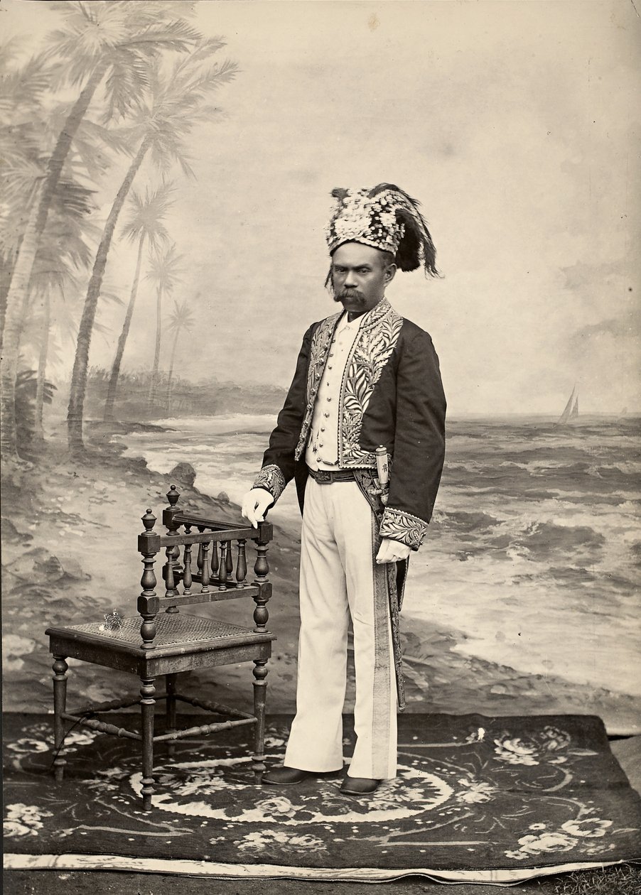 Sultan of Bacan, Bacan Island, Maluku Islands, Indonezja (odbitka żelatynowo-srebrowa) autorstwa Unbekannt
