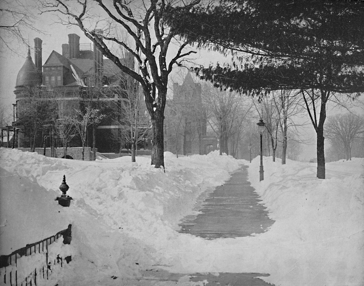 Summit Avenue zimą, St. Paul, Minnesota, c1897. autorstwa Unbekannt