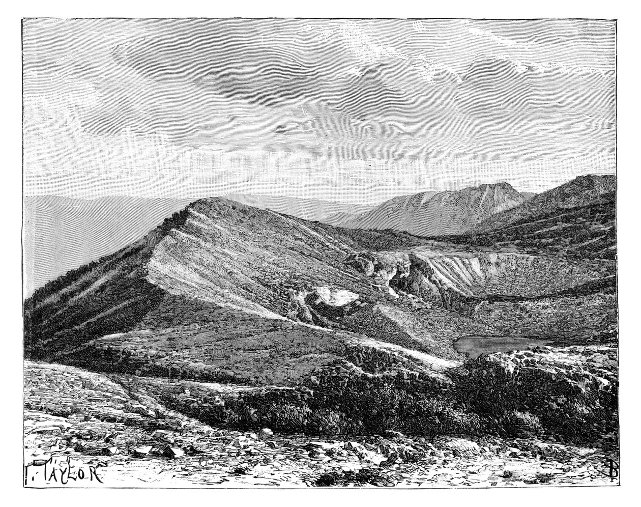 Szczyt góry Irazu, Kostaryka, c1890 autorstwa Unbekannt