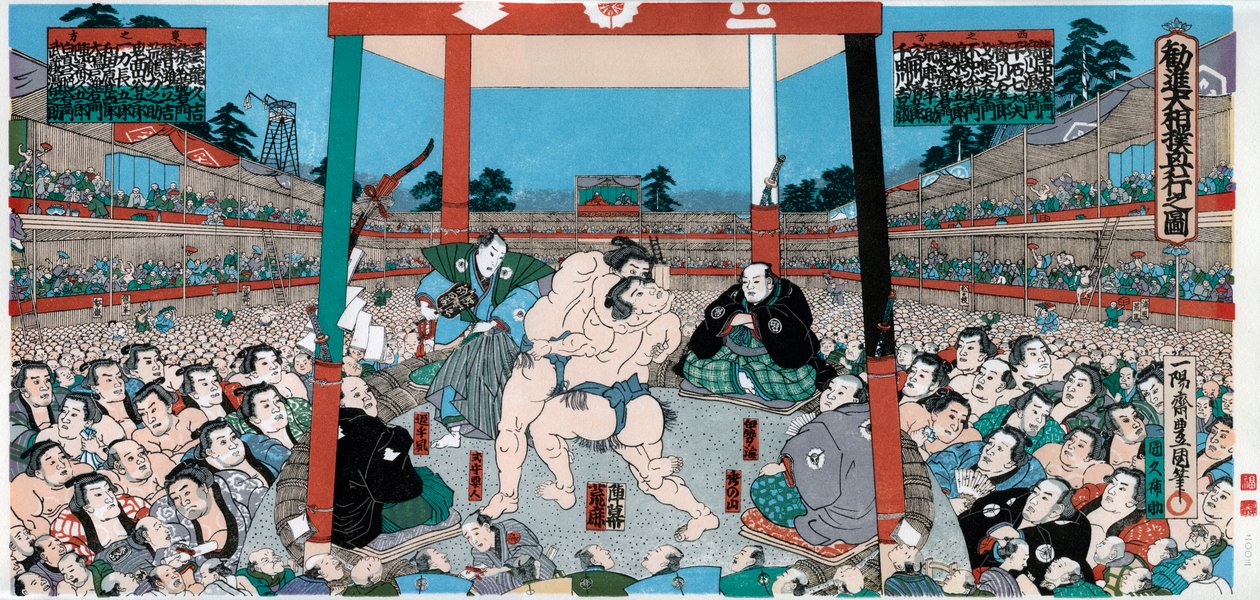 Zapasy sumo, Japonia autorstwa Unbekannt