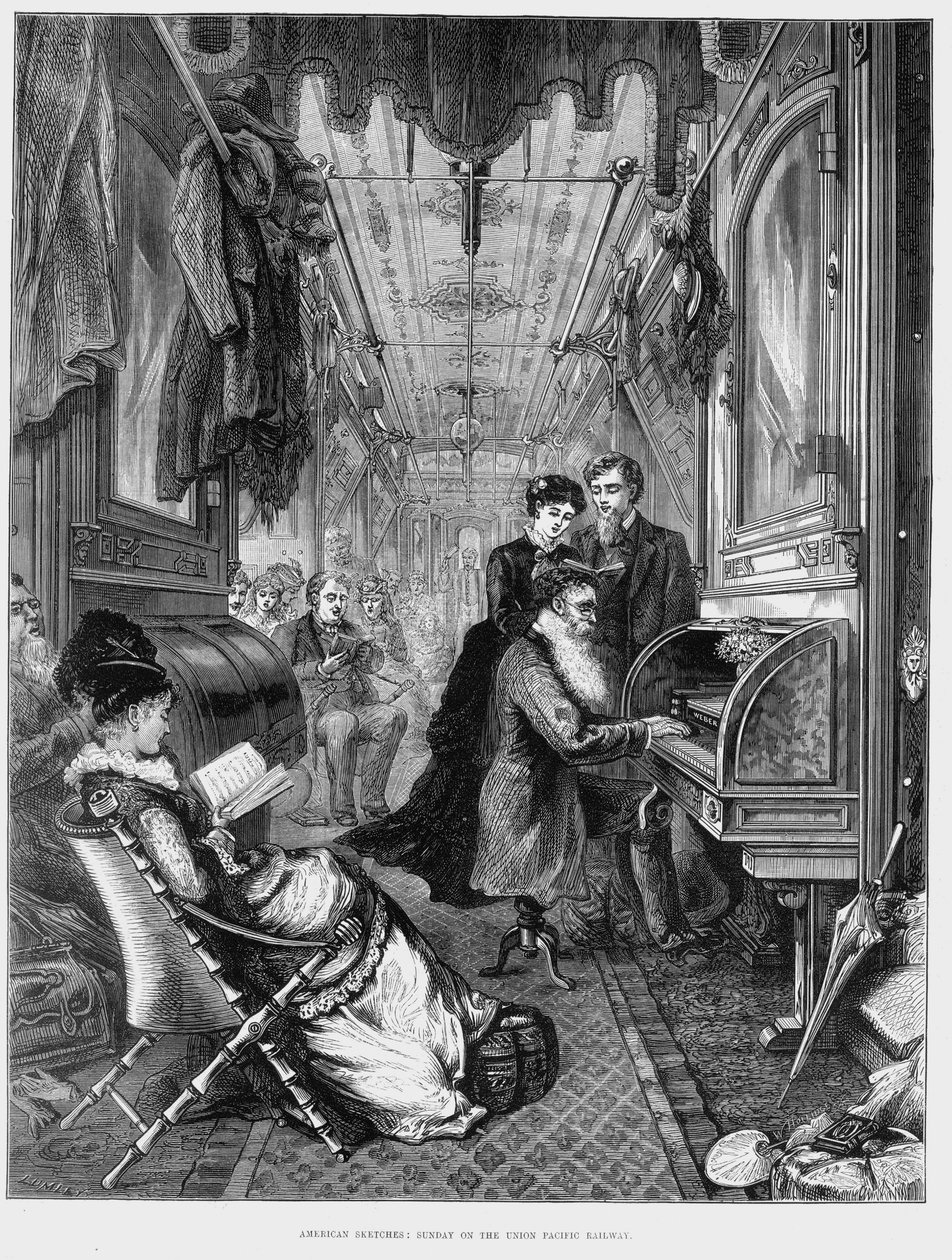 Niedzielny poranek na Union Pacific Railroad, USA, 1875 r autorstwa Unbekannt