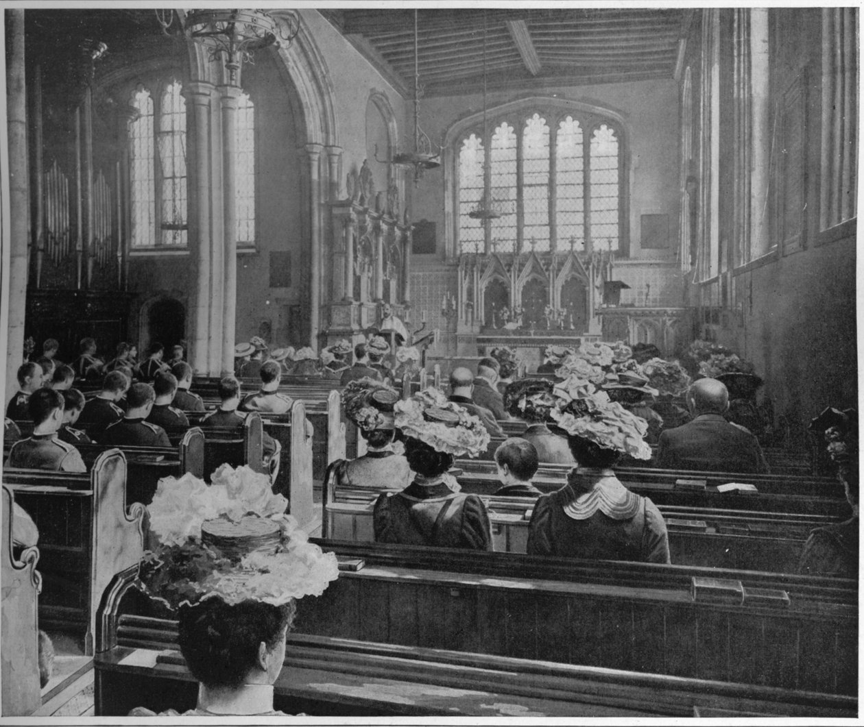 Niedzielne nabożeństwo poranne w kościele św. Piotra ad Vincula, Londyn, c1903 1903 autorstwa Unbekannt