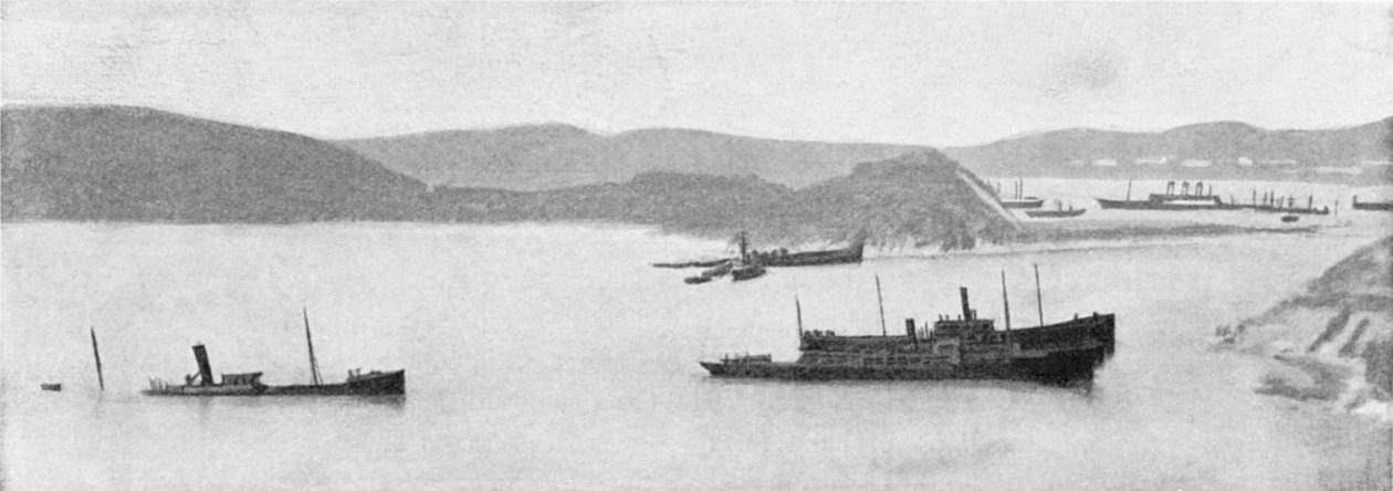 Zatopione okręty japońskie, wojna rosyjsko-japońska, 1904-5 autorstwa Unbekannt