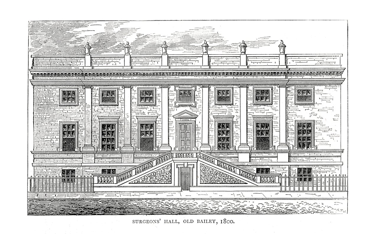 Sala Chirurgów, Old Bailey, 1800 autorstwa Unbekannt