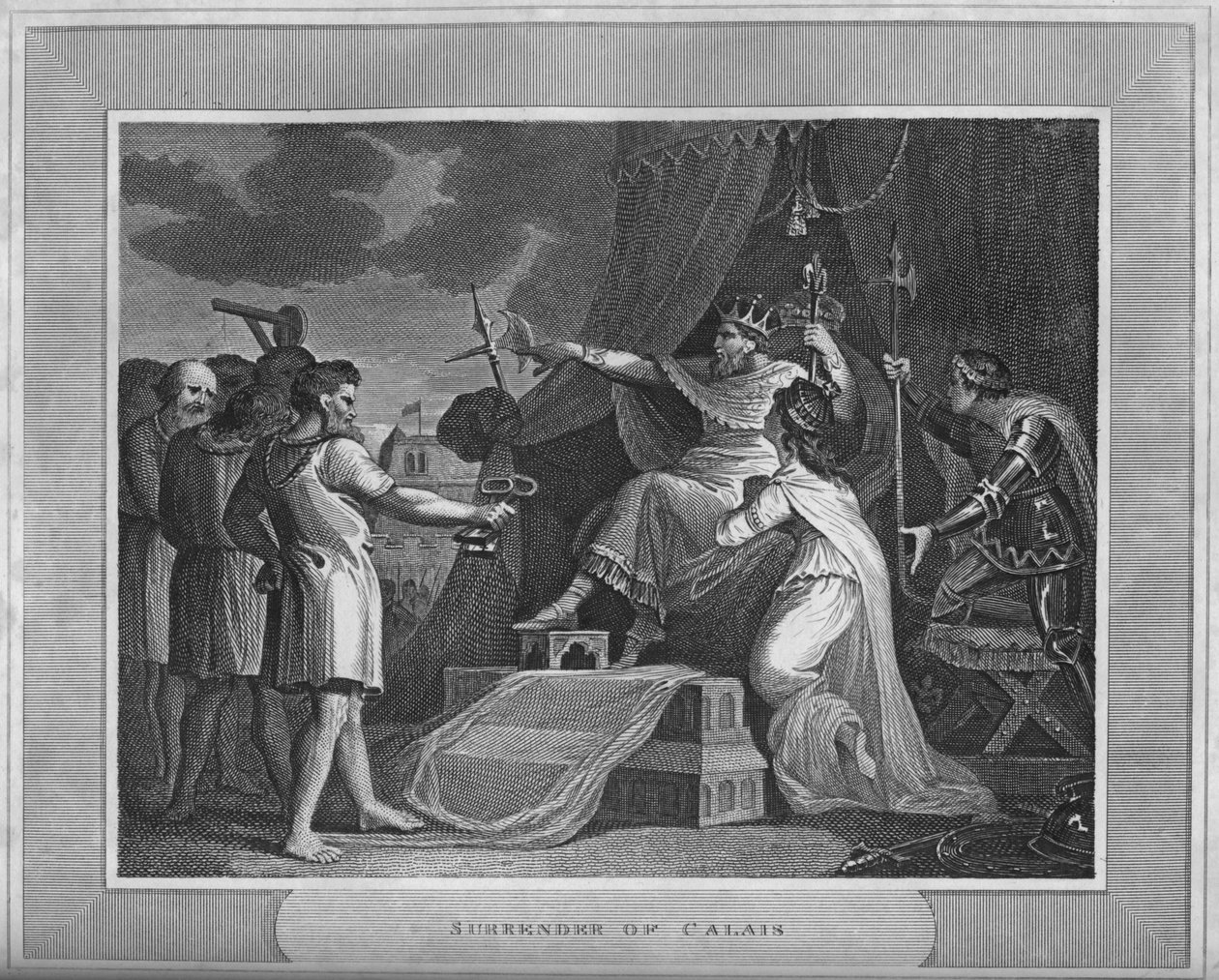 Kapitulacja Calais, 1838 autorstwa Unbekannt