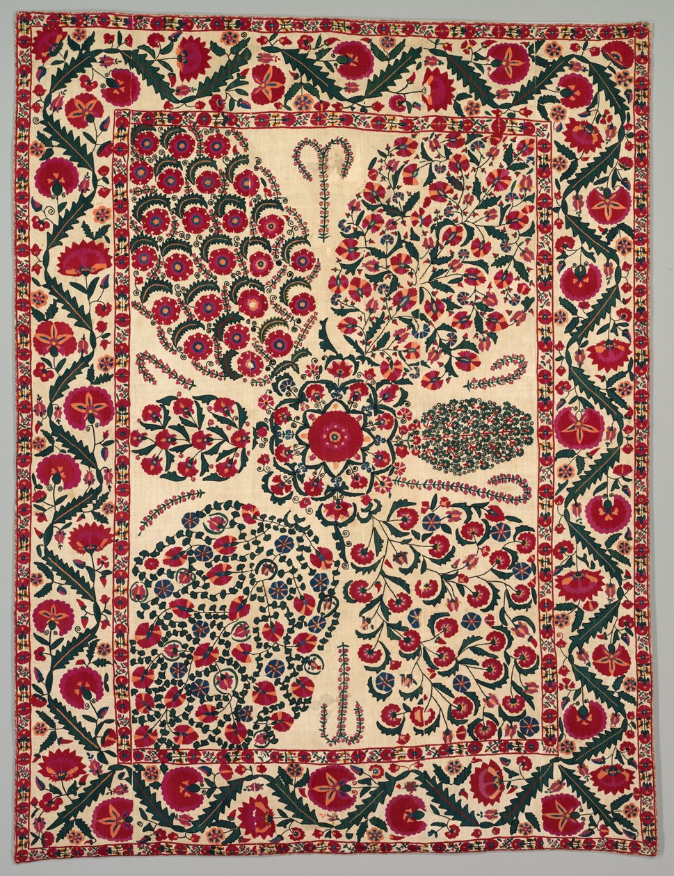 Suzani z kwiatowymi sprayami, 1800-1850. autorstwa Unbekannt