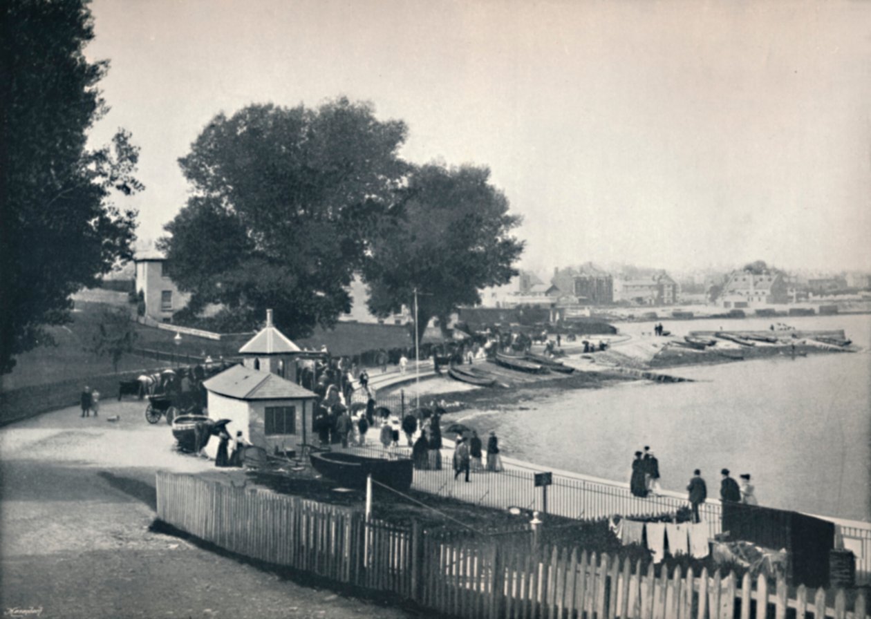 Swanage - Widok na miasto i morze, 1895 autorstwa Unbekannt