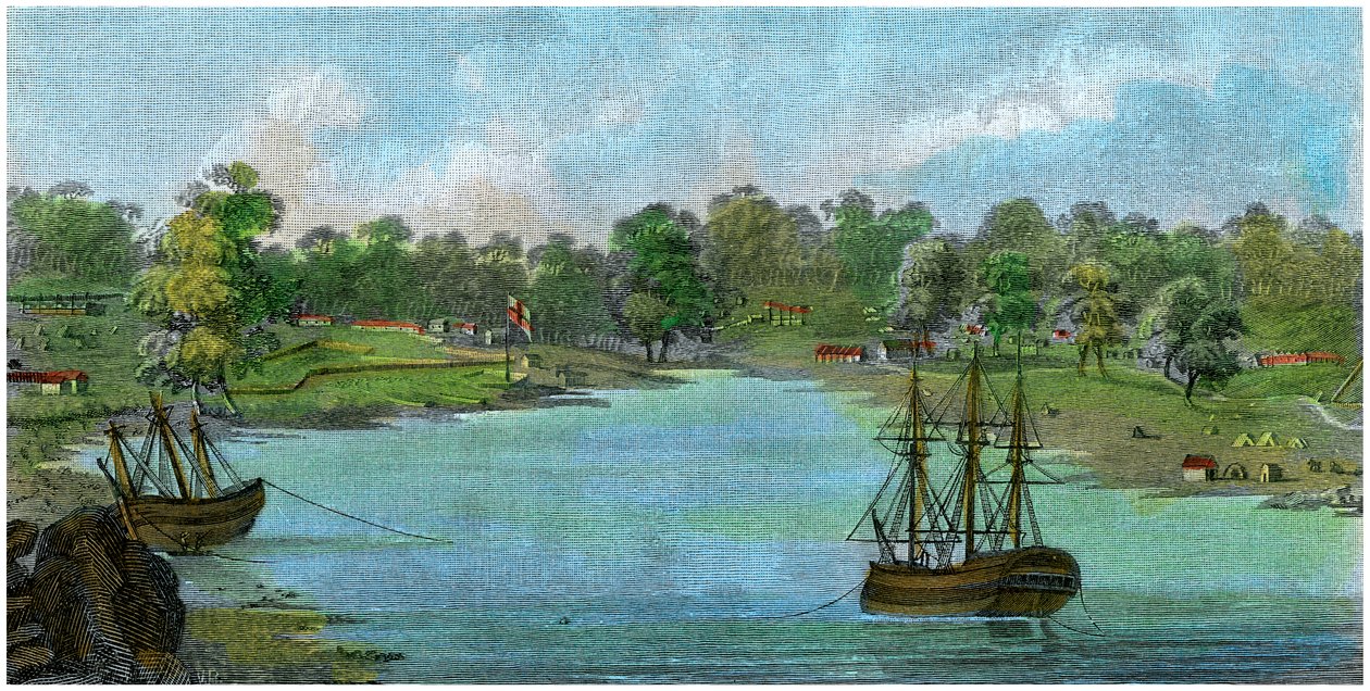 Sydney Cove, Nowa Południowa Walia, Australia, 20 sierpnia 1788 c1885 autorstwa Unbekannt