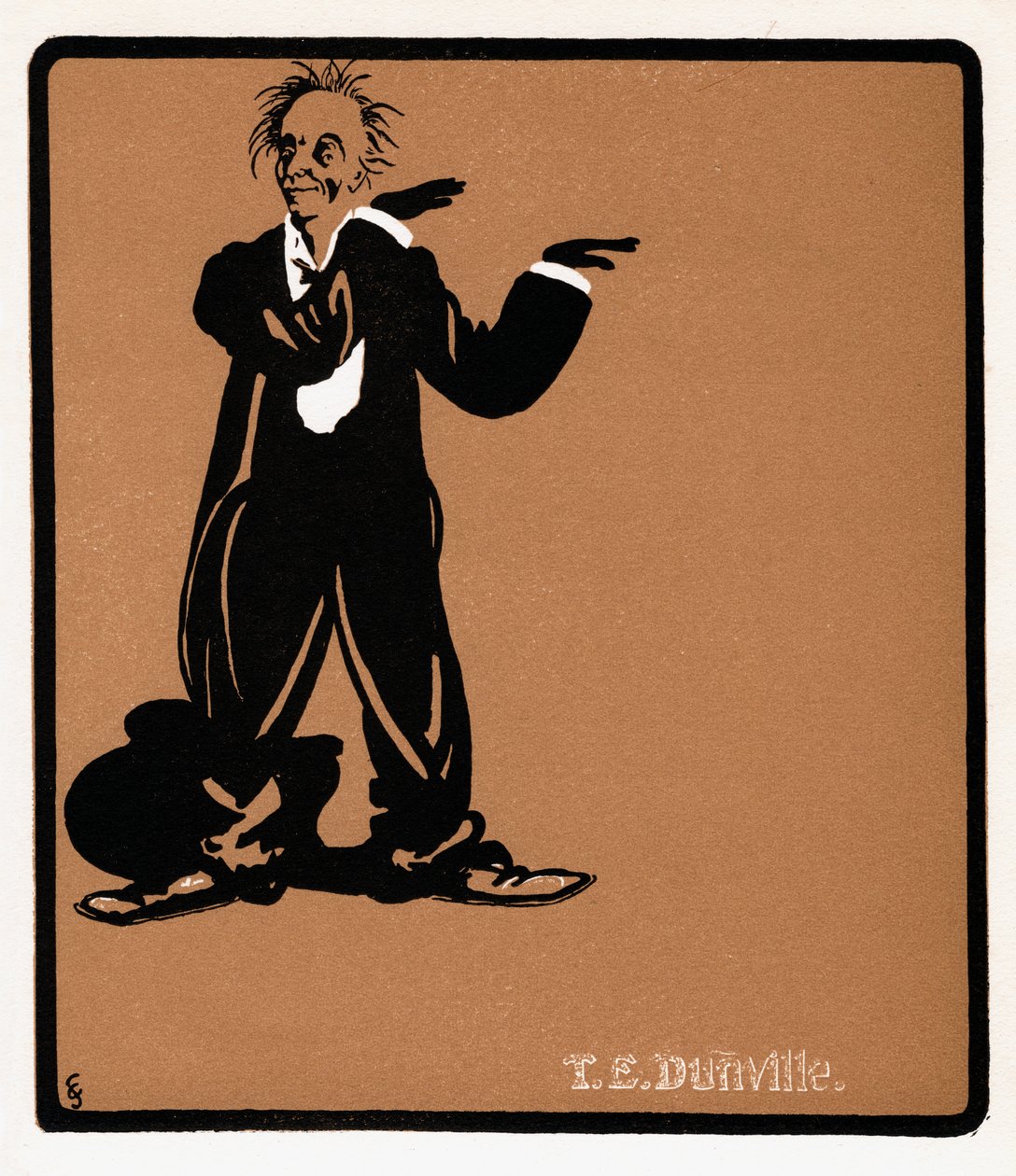 TE Dunville 1868-1924, angielski piosenkarz i komik, koniec XIX wieku autorstwa Unbekannt