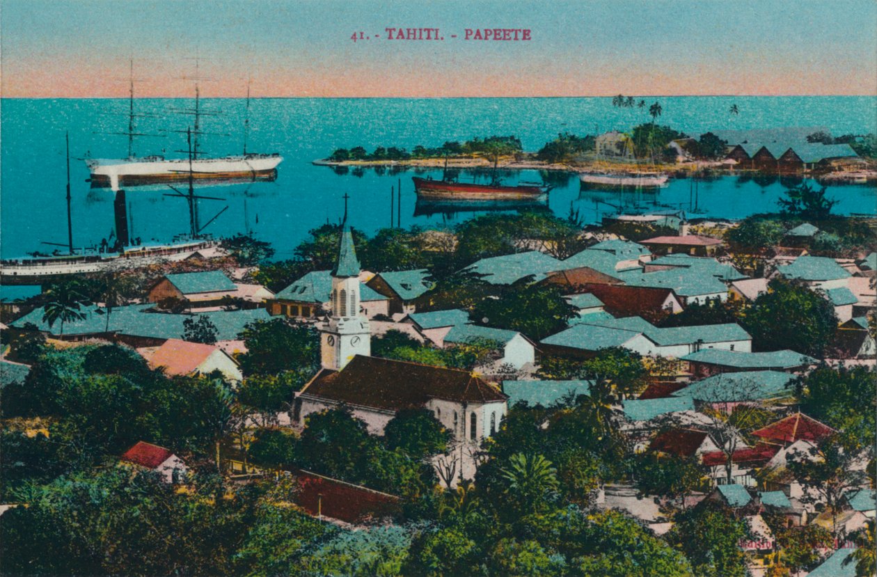 Tahiti. Papeete, ok. 1920 autorstwa Unbekannt