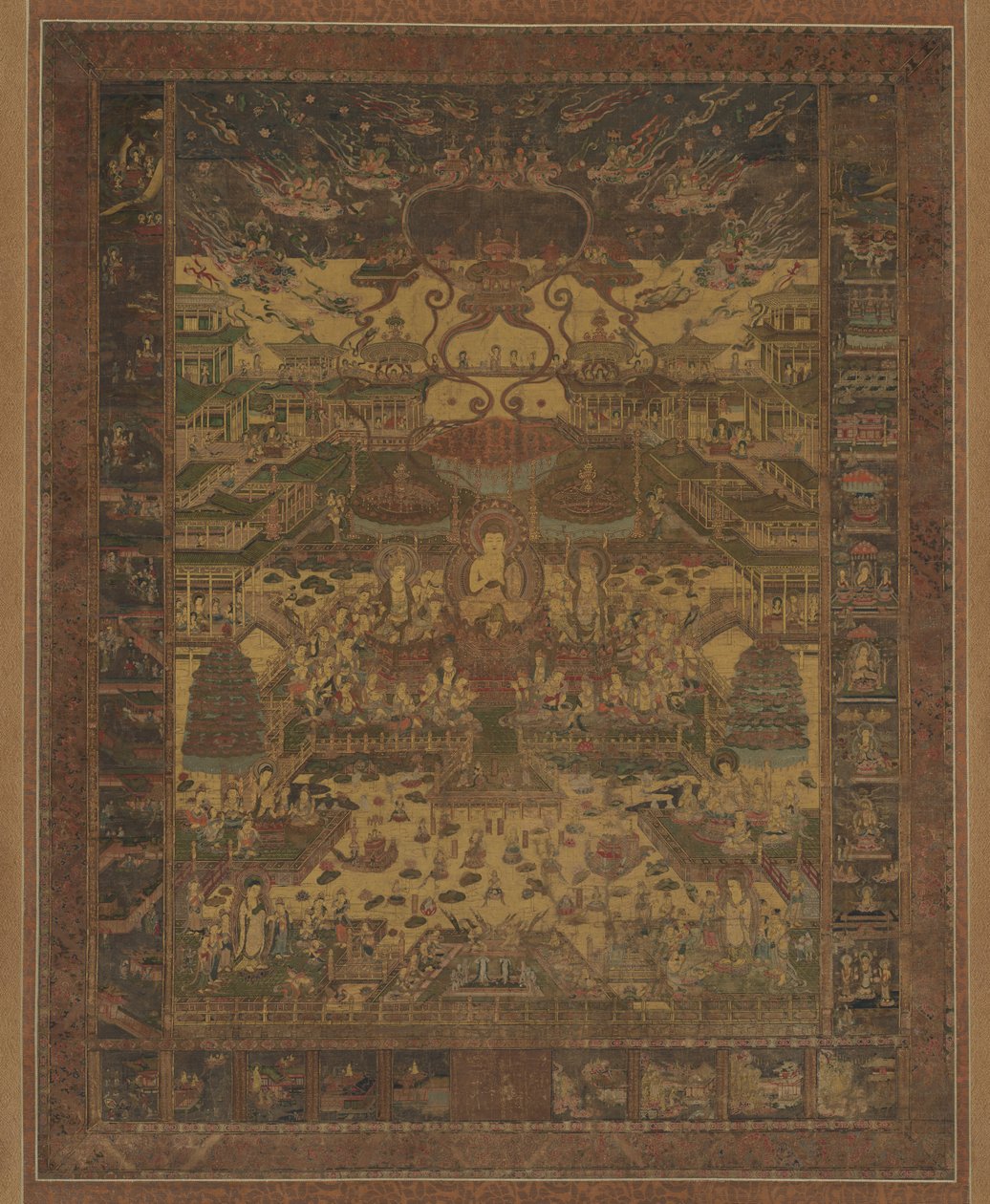 Mandala Taima, XIV wiek. autorstwa Unbekannt