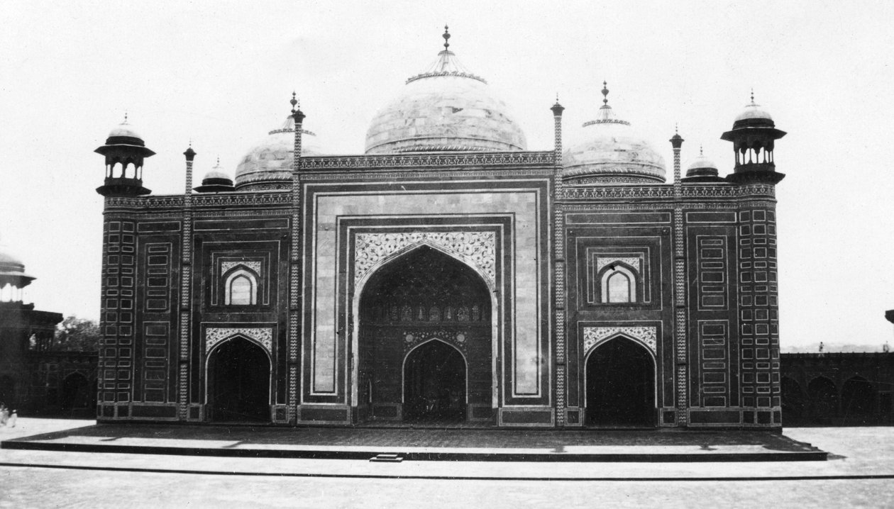 Meczet lub meczet Taj Mahal, Agra, Indie, 1916-1917 autorstwa Unbekannt