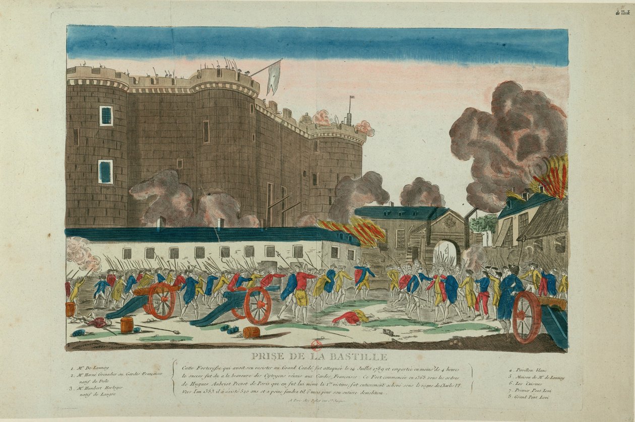 Zdobycie Bastylii 14 lipca 1789, 1789. autorstwa Unbekannt