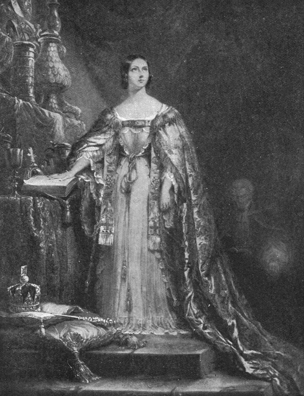 Złożenie przysięgi zachowania wiary protestanckiej podczas koronacji, 28 czerwca 1838, 1901. autorstwa Unbekannt