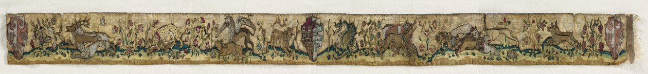Obramowanie z gobelinem, 1400-1450. autorstwa Unbekannt