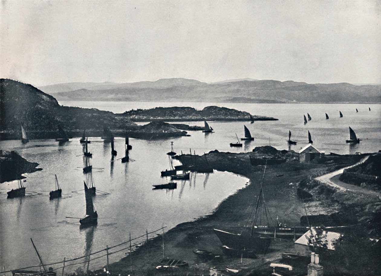 Tarbert - Wypływające łodzie rybackie, 1895 autorstwa Unbekannt