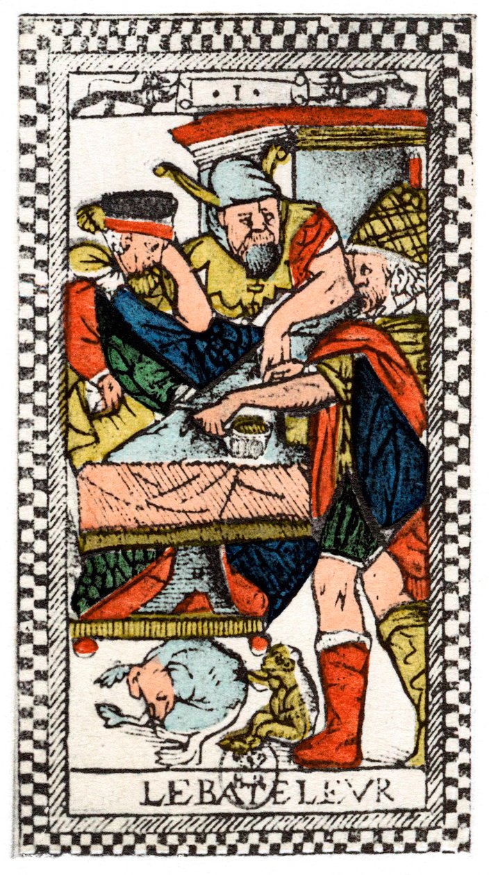 Karta tarota Żonglera lub Mountebanku, paryski Tarot, 1500. autorstwa Unbekannt