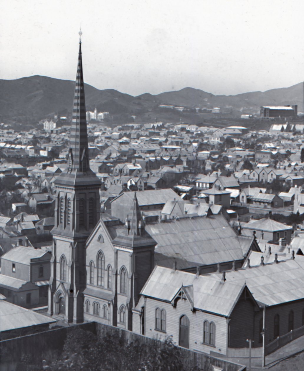 Te Aro, z Terrace, Wellington, koniec XIX-początek XX wieku. autorstwa Unbekannt