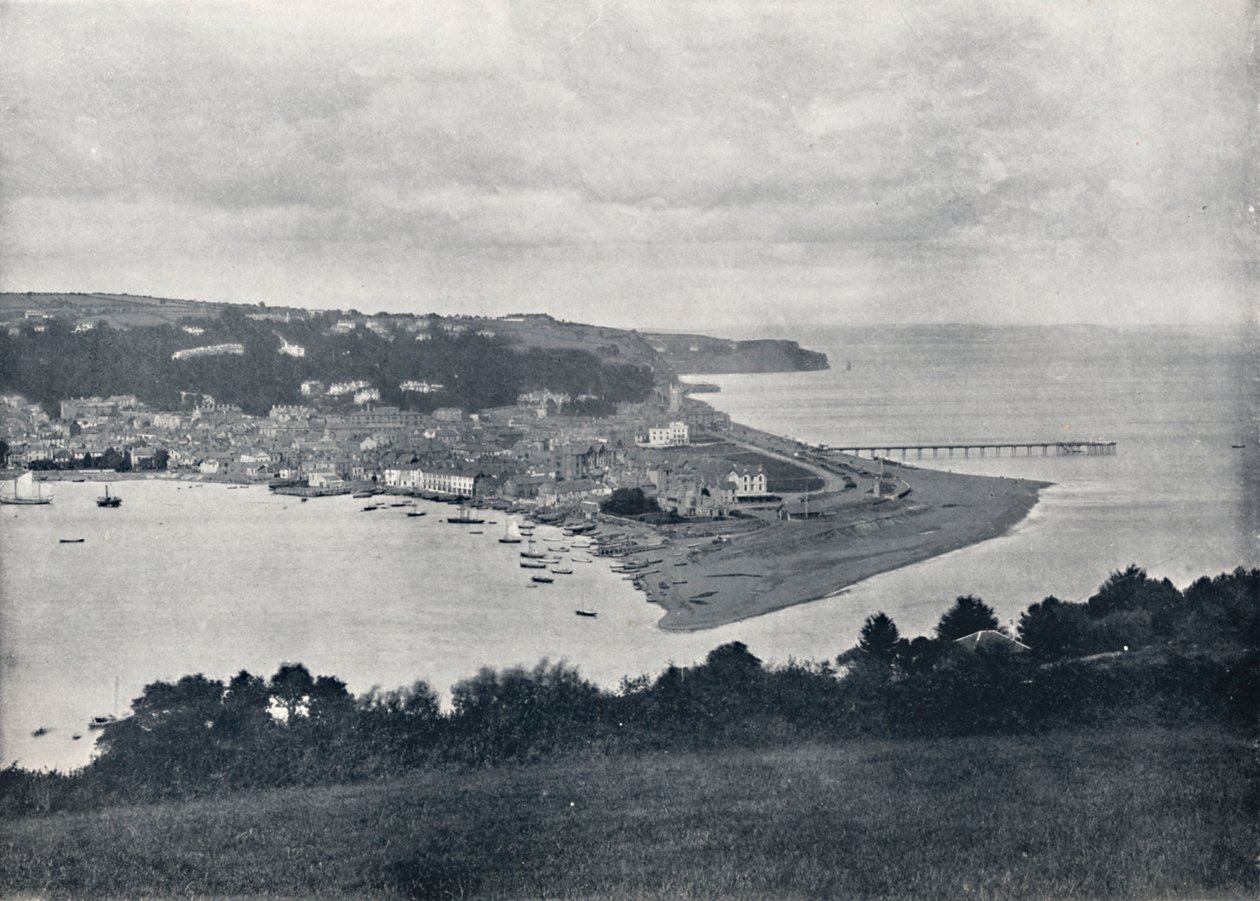 Teignmouth - Widok ogólny Dene, 1895 autorstwa Unbekannt