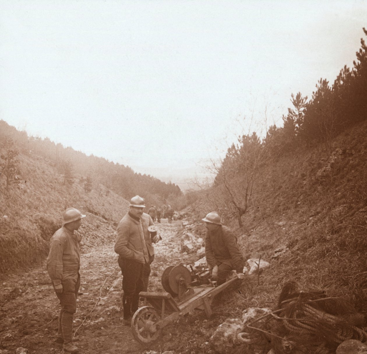 Telegrafiści, Somma, północna Francja, c1914-c1918 autorstwa Unbekannt
