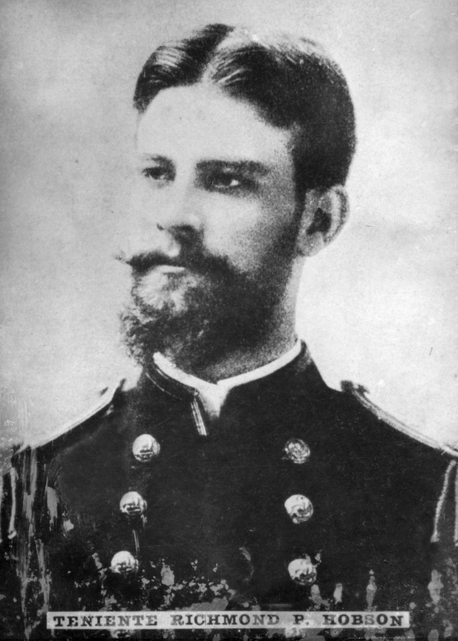Teniente Richmond Pearson Hobson 1870-1937, kontradmirał Marynarki Wojennej Stanów Zjednoczonych, c1910 autorstwa Unbekannt