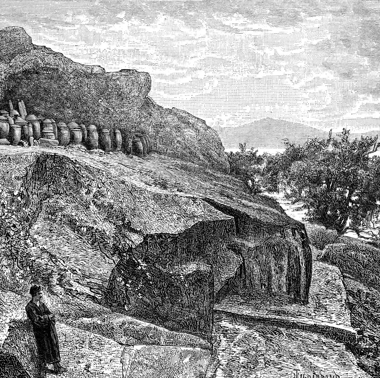 Taras z urnami pogrzebowymi koło Amoy, ok. 1890 autorstwa Unbekannt