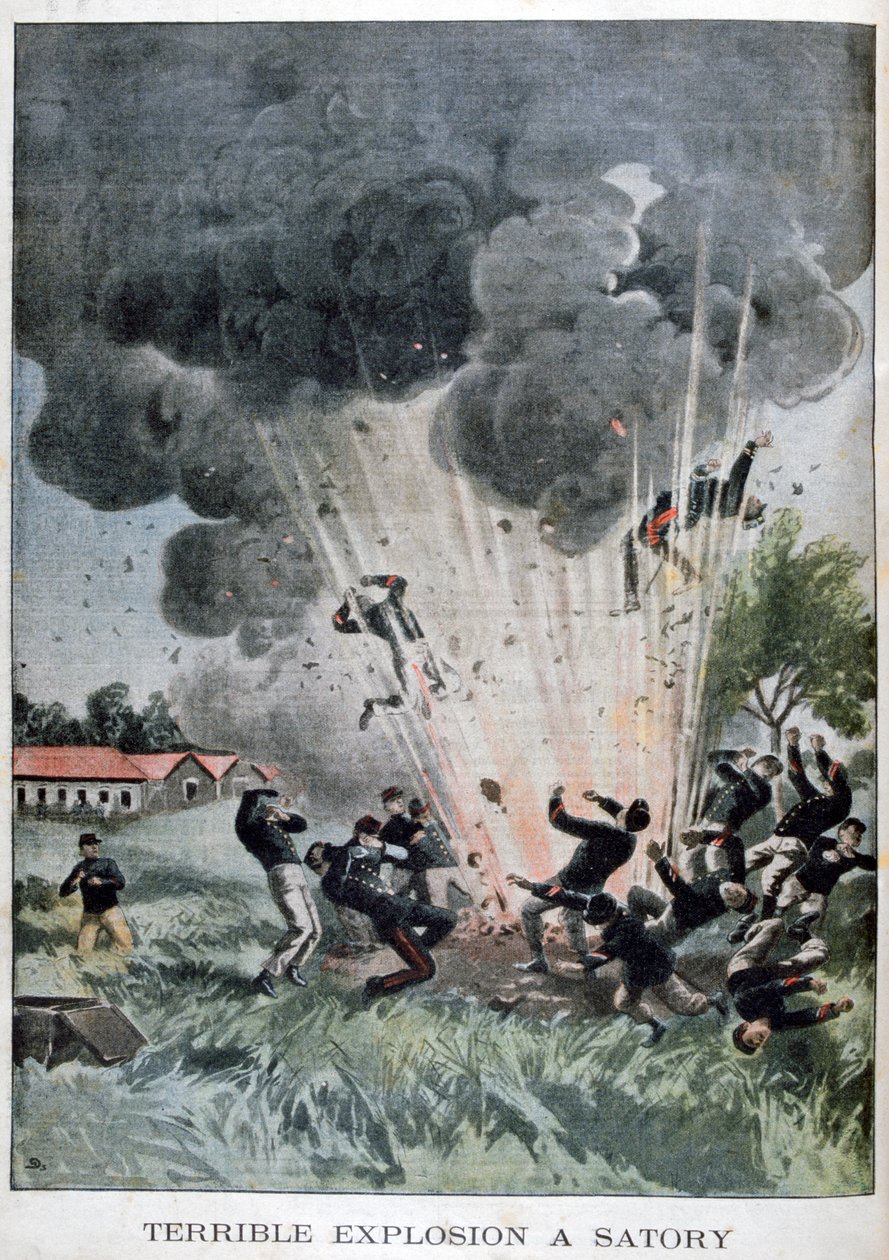 Straszna eksplozja w Satory, Francja, 1902 autorstwa Unbekannt