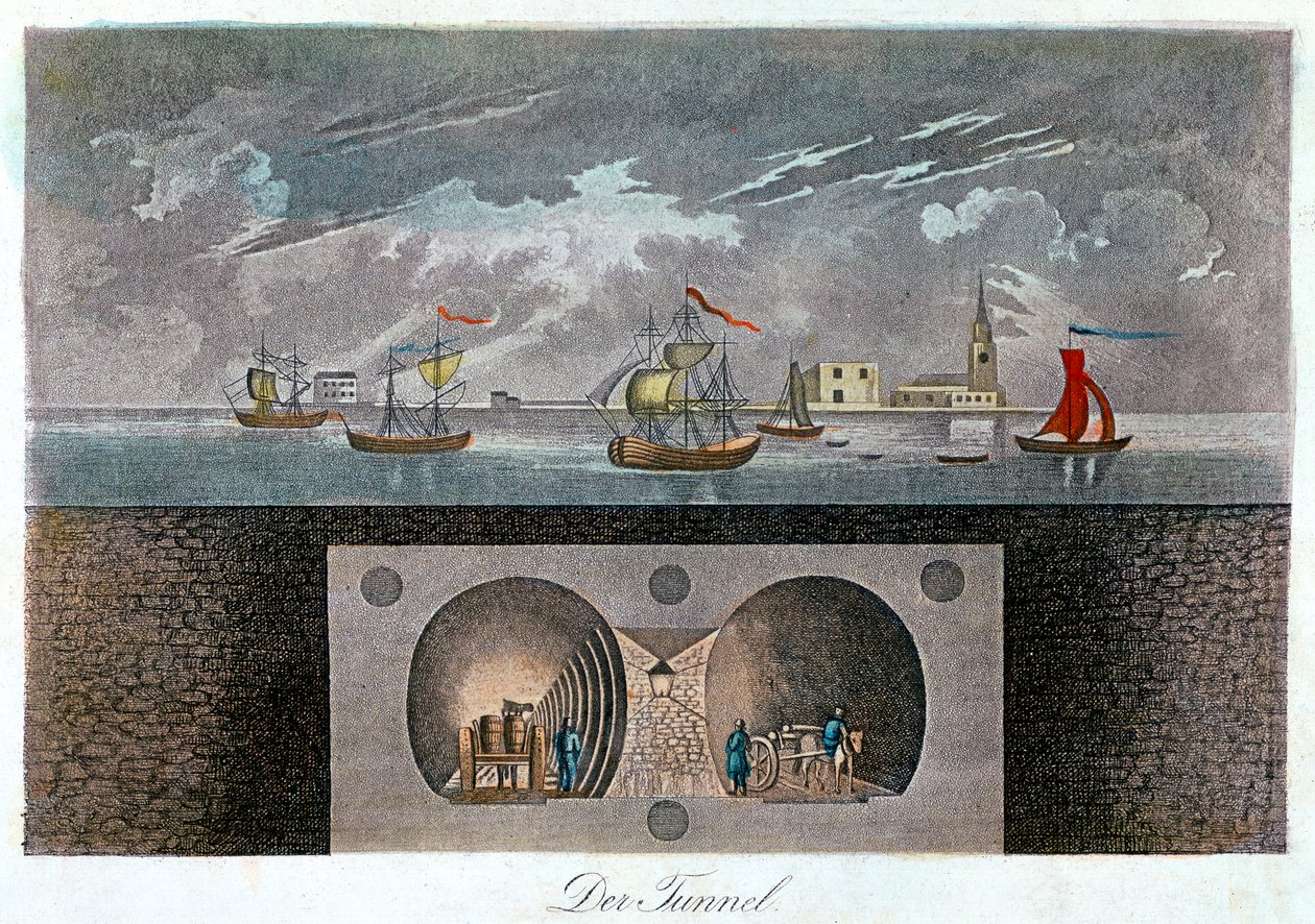 Tunel Tamizy, ok. 1830 r. autorstwa Unbekannt