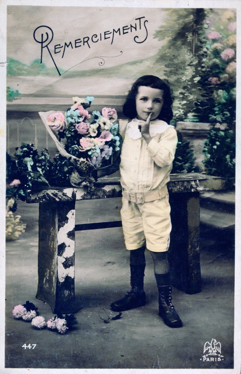 Dzięki, stara francuska pocztówka, c1900 autorstwa Unbekannt