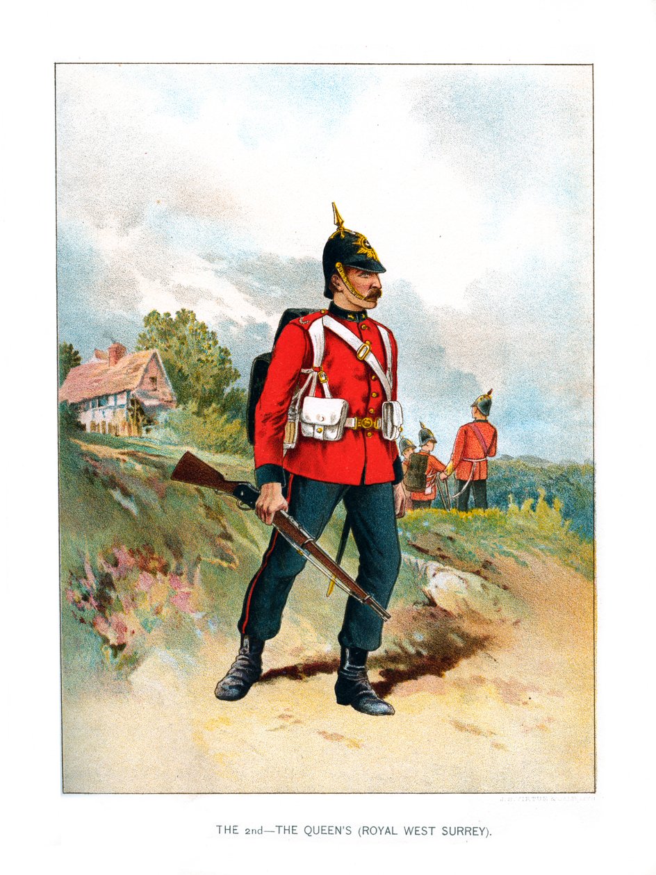 II, The Queens Royal West Surrey, ok. 1890 r. autorstwa Unbekannt