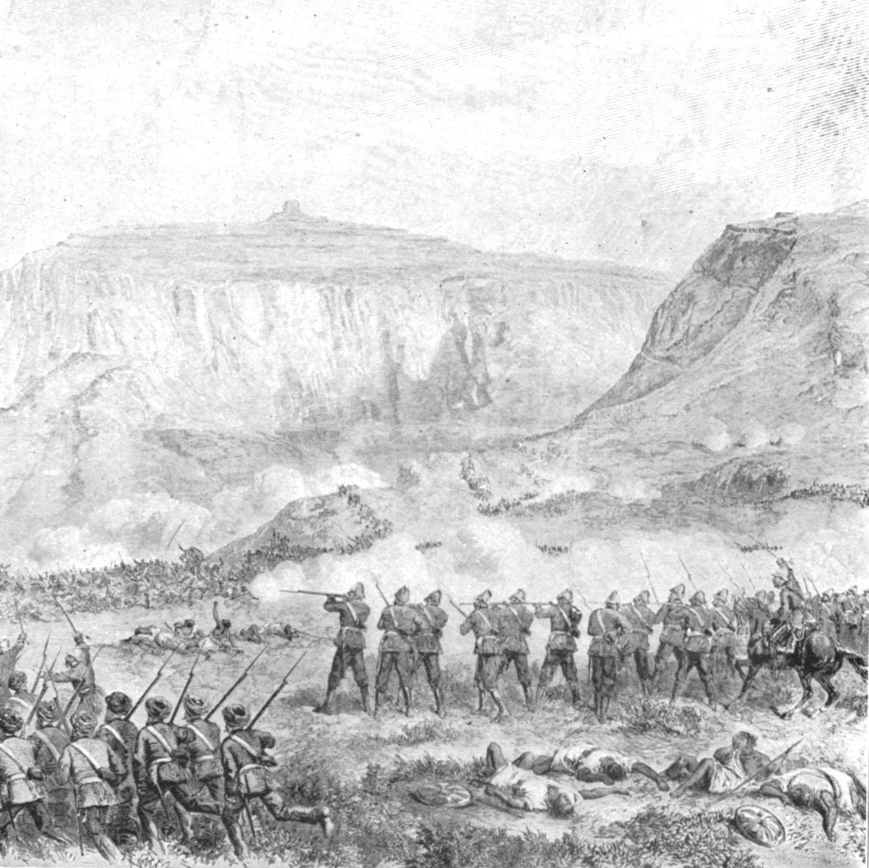 Wyprawa Abisyńska, 1868: Bitwa pod Arogee, w Wielki Piątek, 10 kwietnia 1901. autorstwa Unbekannt