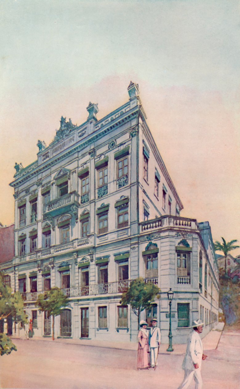 Biura administracyjne kolei Leopoldina, naprzeciwko zatoki Rio, 1914 autorstwa Unbekannt