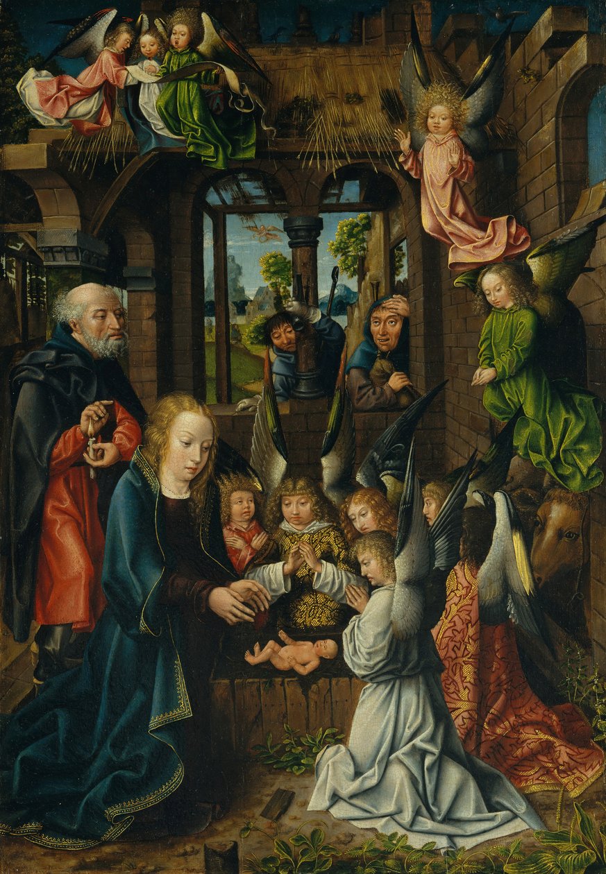 Adoracja Dzieciątka Jezus, prawdopodobnie 1496-1502. autorstwa Unbekannt