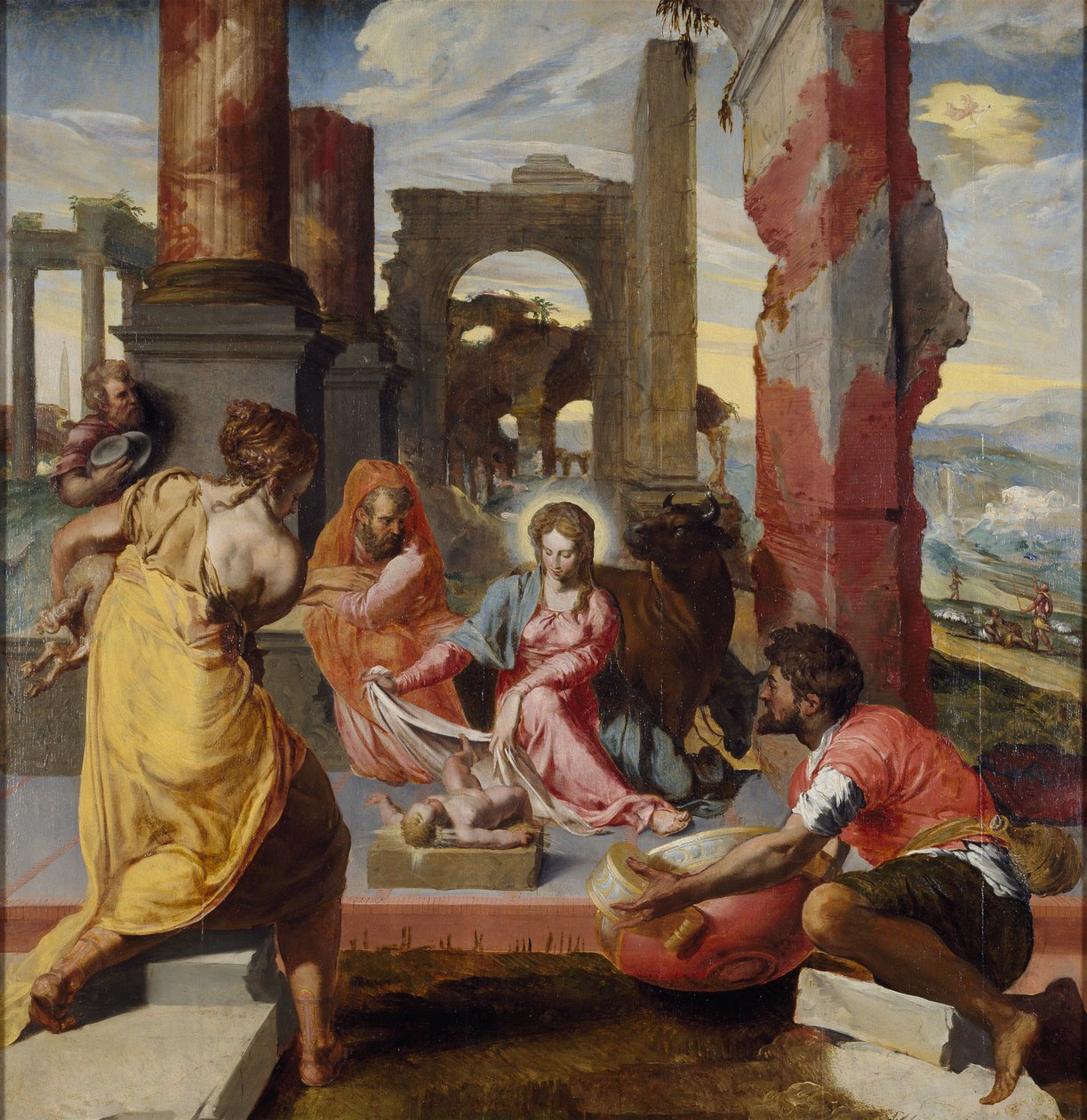 Adoracja pasterzy ok. 1560-1570 autorstwa Unbekannt