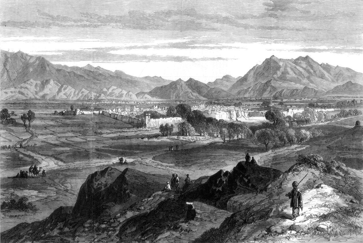 Wojna afgańska: Dżalalabad z Pipers Hill, Afganistan, 1879 autorstwa Unbekannt