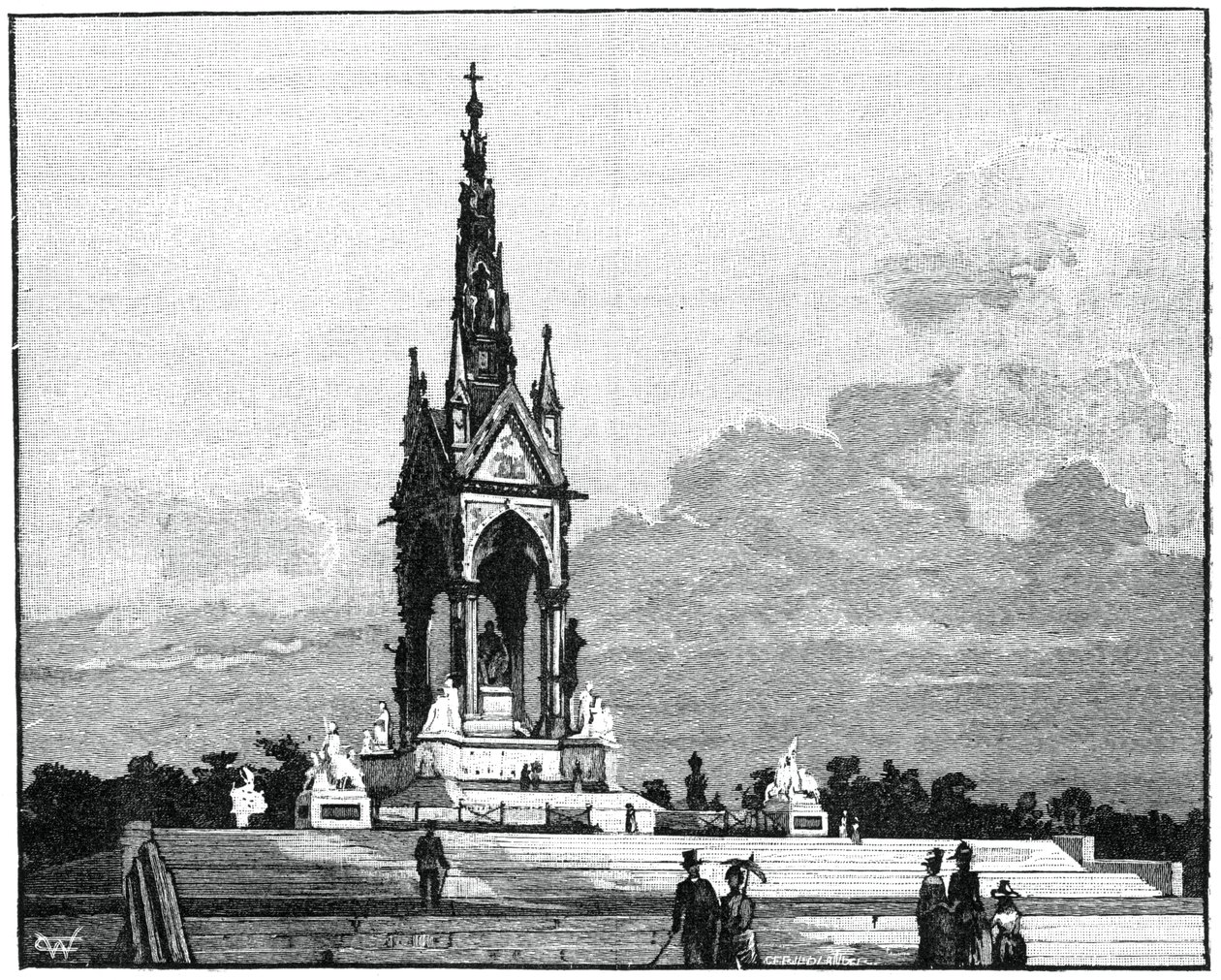 Albert Memorial, Kensington, Londyn, 1900 autorstwa Unbekannt