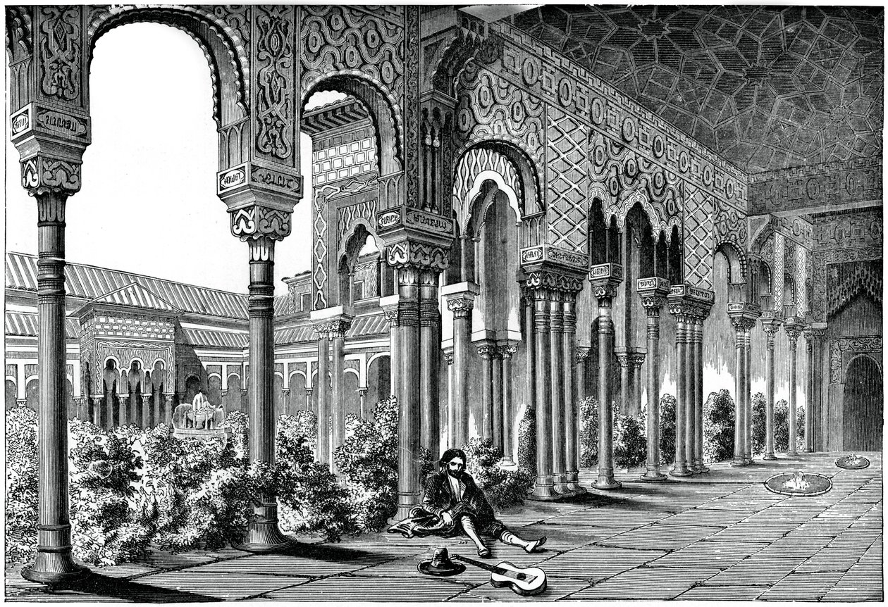 Pałac Alhambra, Granada, Hiszpania, 1870 autorstwa Unbekannt