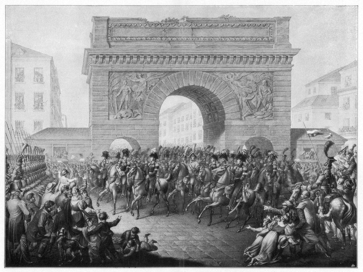 Alianci wkraczają do Paryża, 31 marca 1814 1900 autorstwa Unbekannt